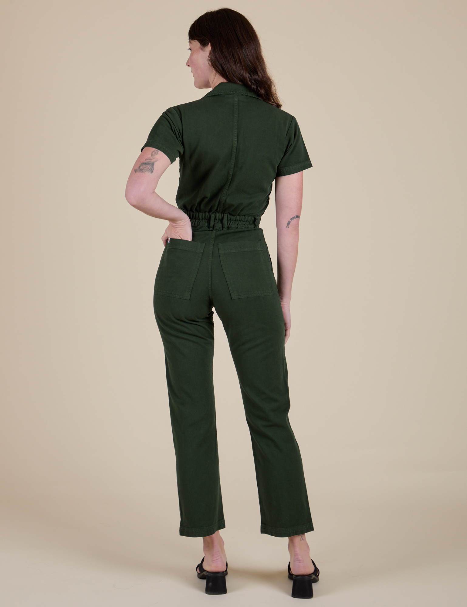 Short Sleeve Jumpsuit - Swamp Green – BIG BUD PRESS