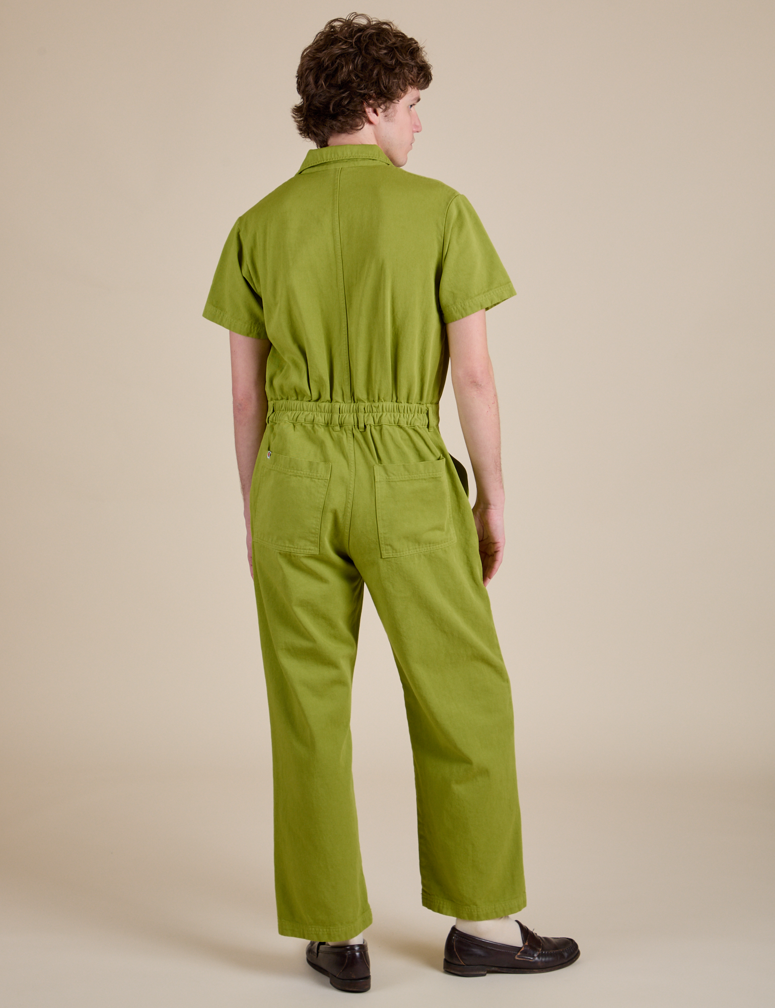 Short Sleeve Jumpsuit - Gross Green