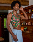 Cropped Tank Top in Kitchen Collection angled view on Jerrod