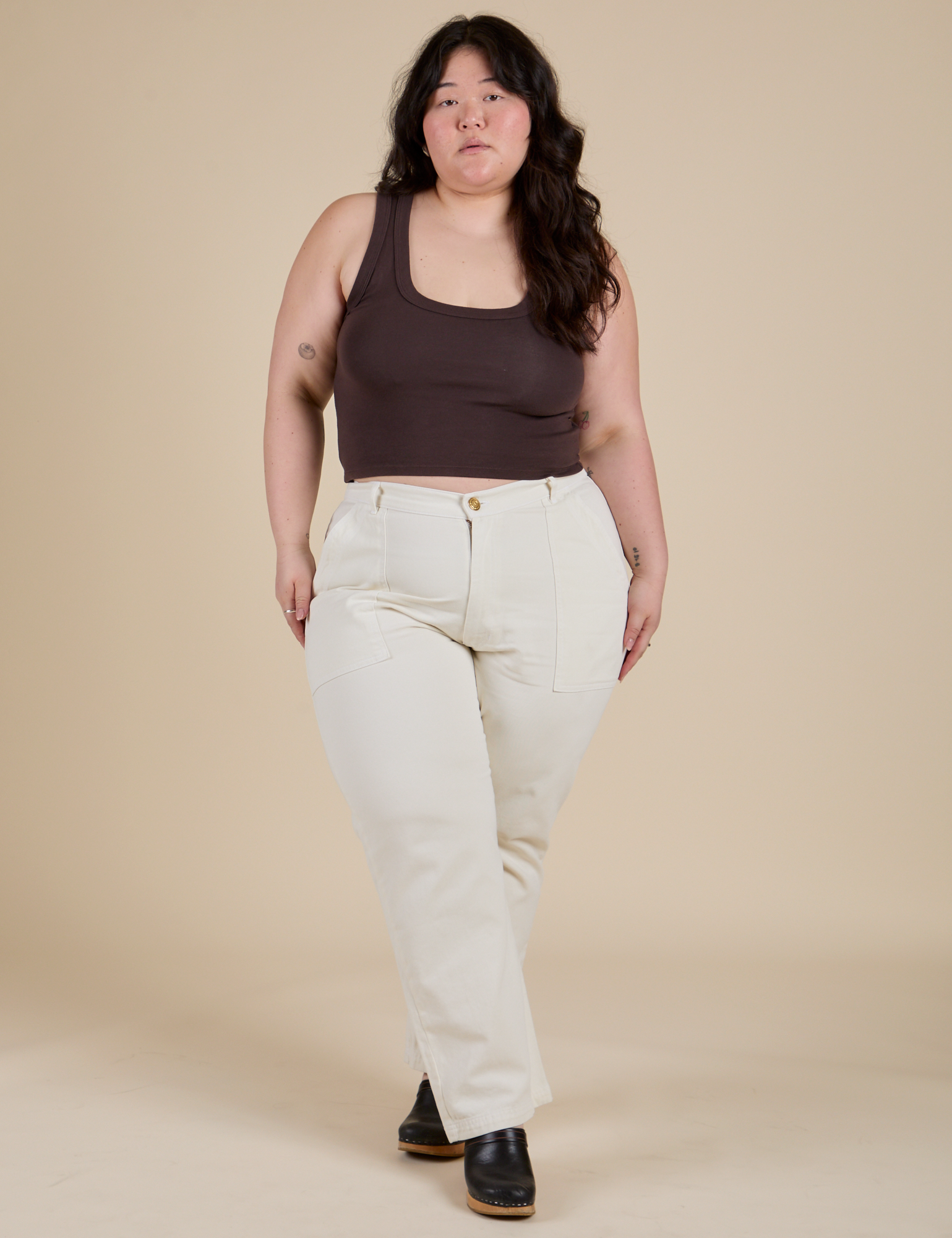 Work Pants - Vintage Tee White