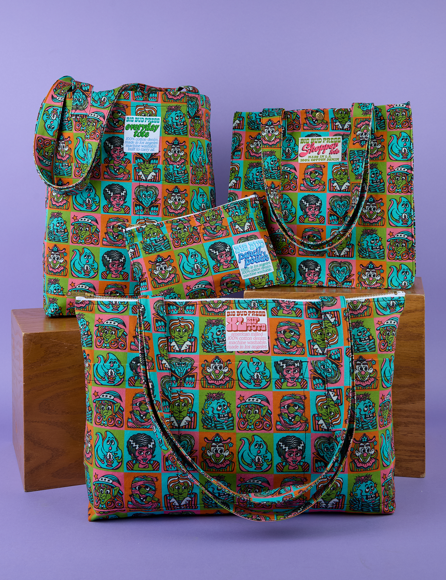 PRE-ORDER* Halloween Icons Printed Bags – BIG BUD PRESS