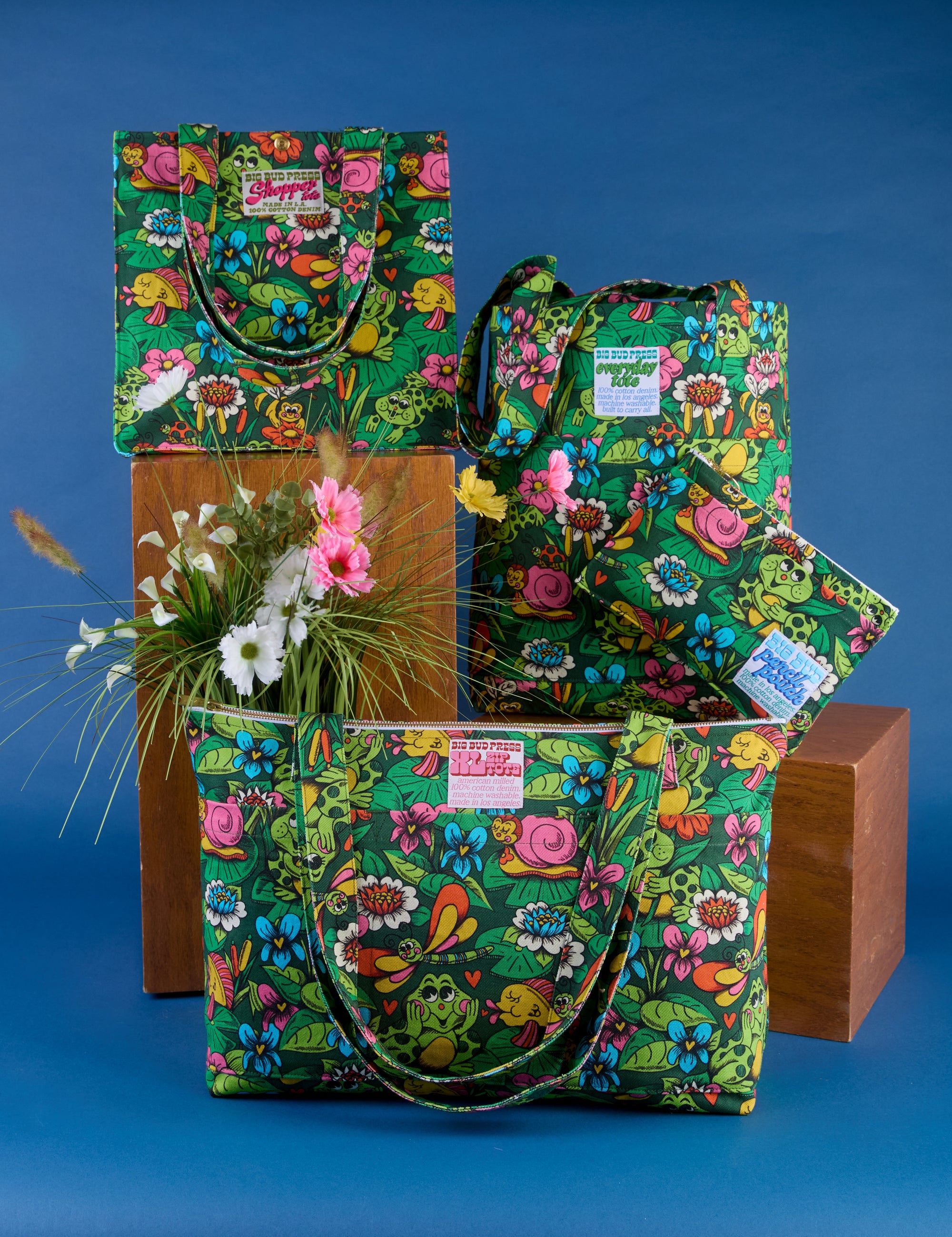 Pond Party Printed Bags