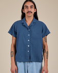 Buttoned up Pantry Button-Up in French Blue on Anthony