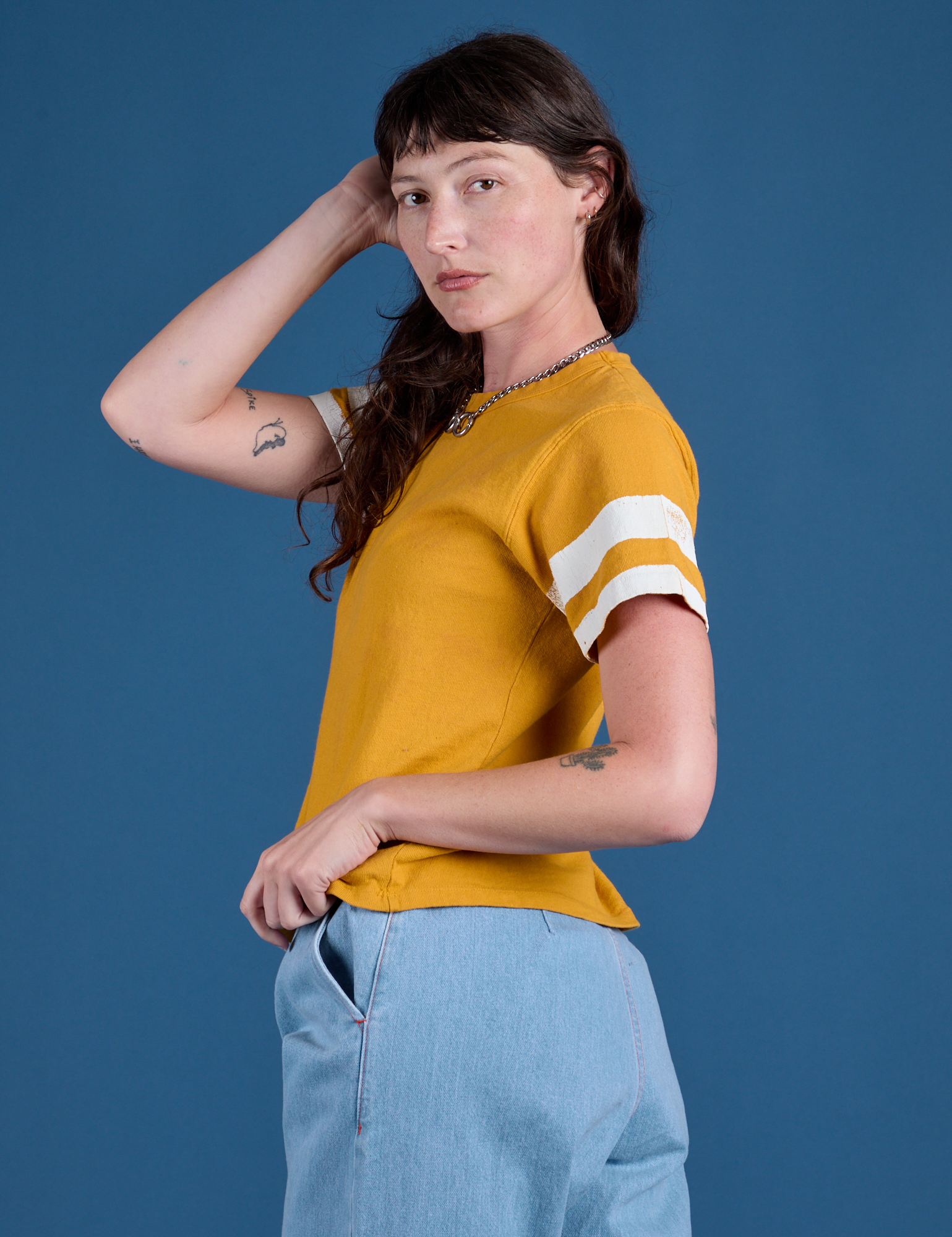 Painted Burly Tee - Mustard Yellow