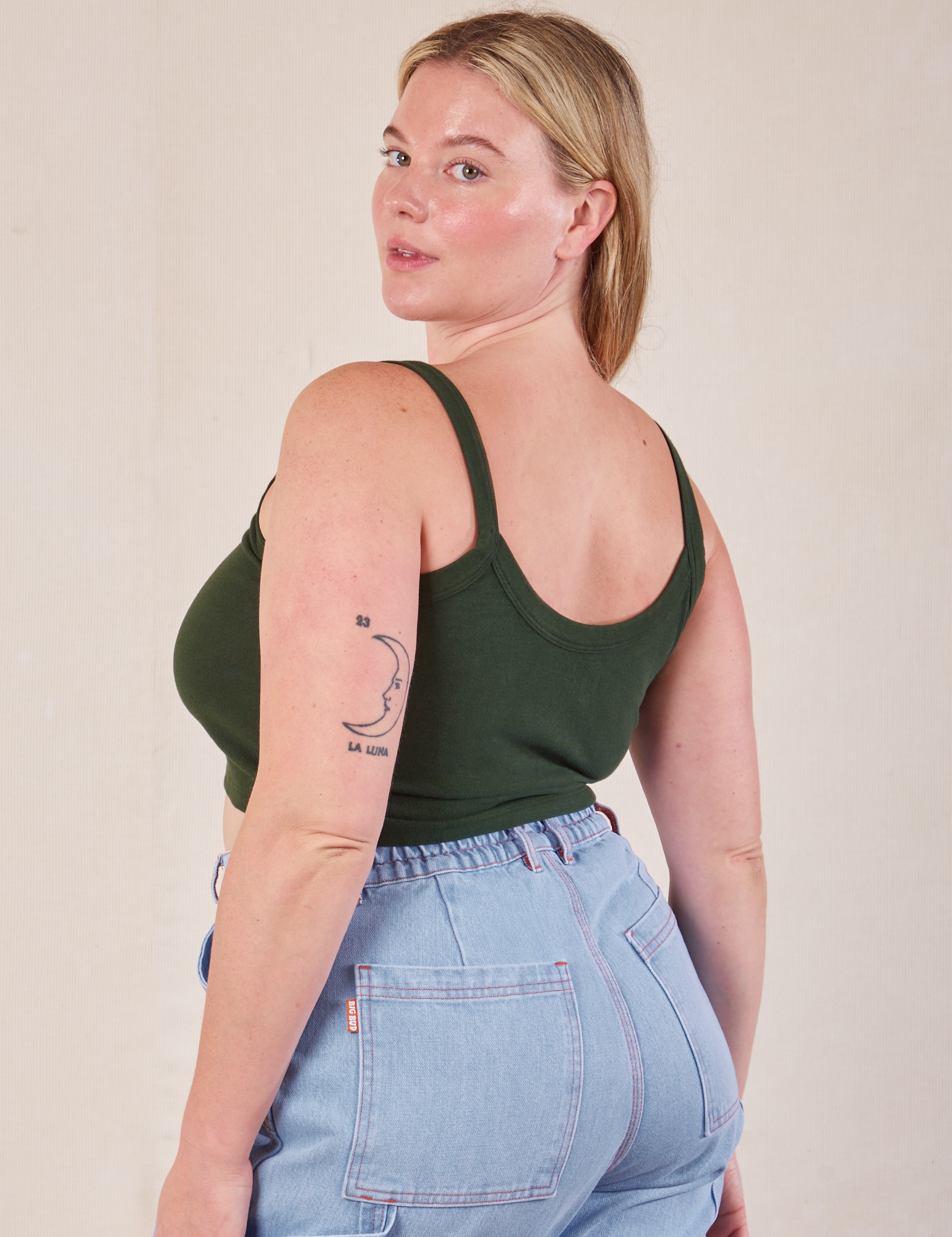 Cropped Cami - Swamp Green *FINAL SALE* – BIG BUD PRESS
