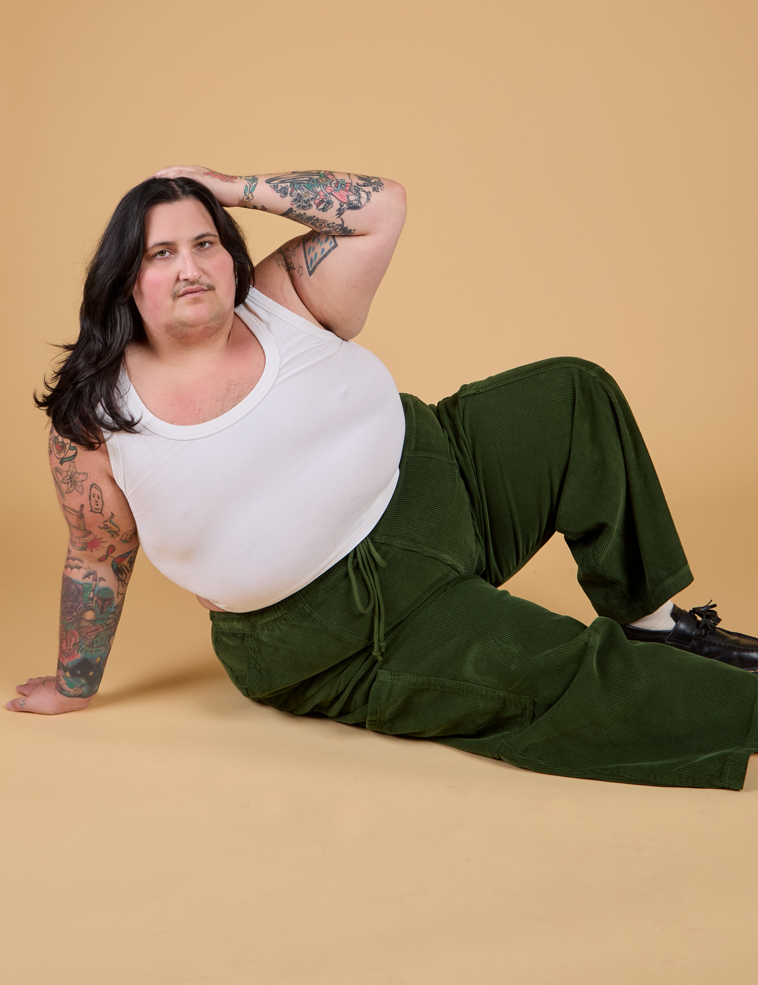 Corduroy Drop Pocket Cargo Pants - Evergreen – BIG BUD PRESS