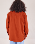 Oversize Overshirt in Paprika back view on Jesse