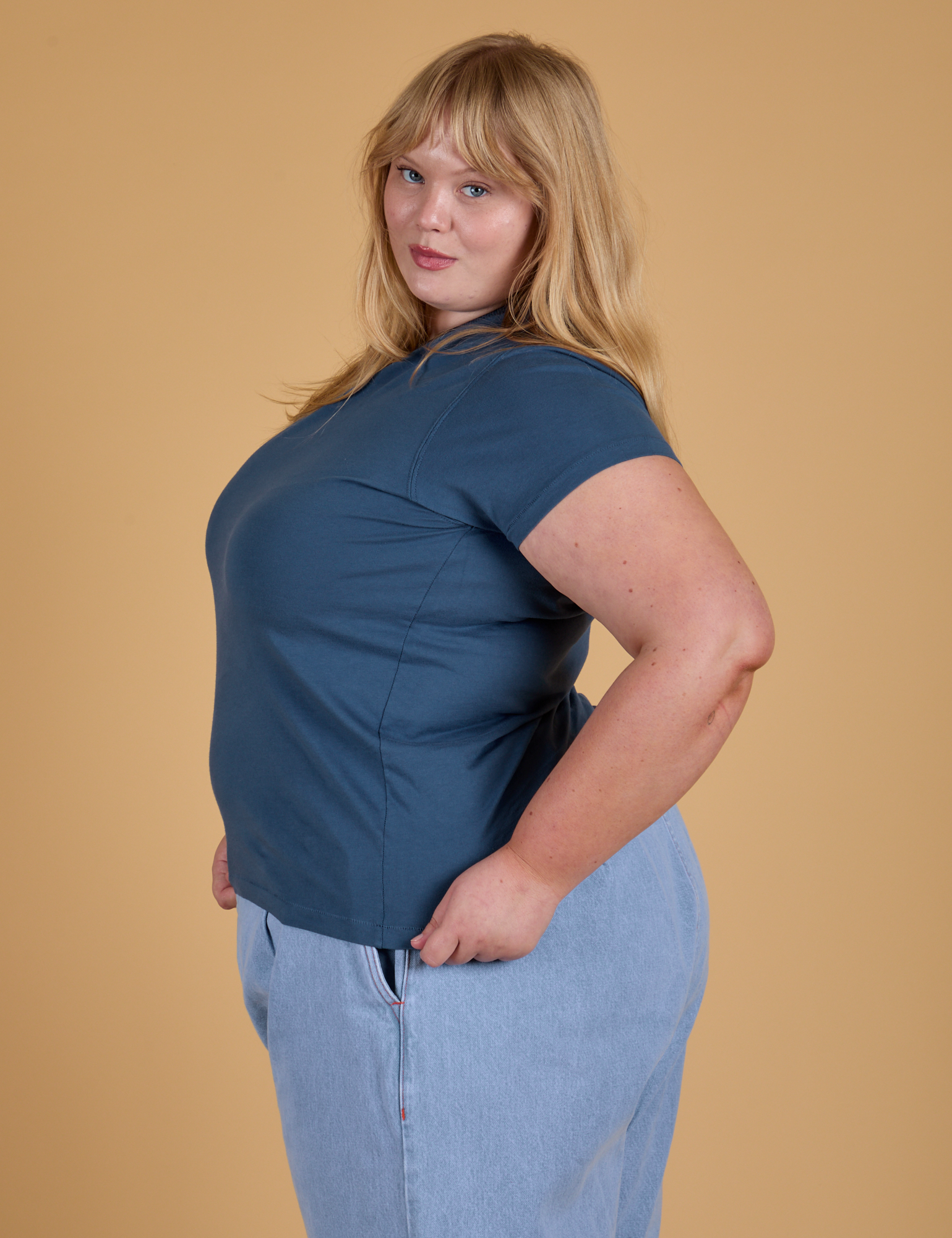 The Organic Vintage Tee - French Blue