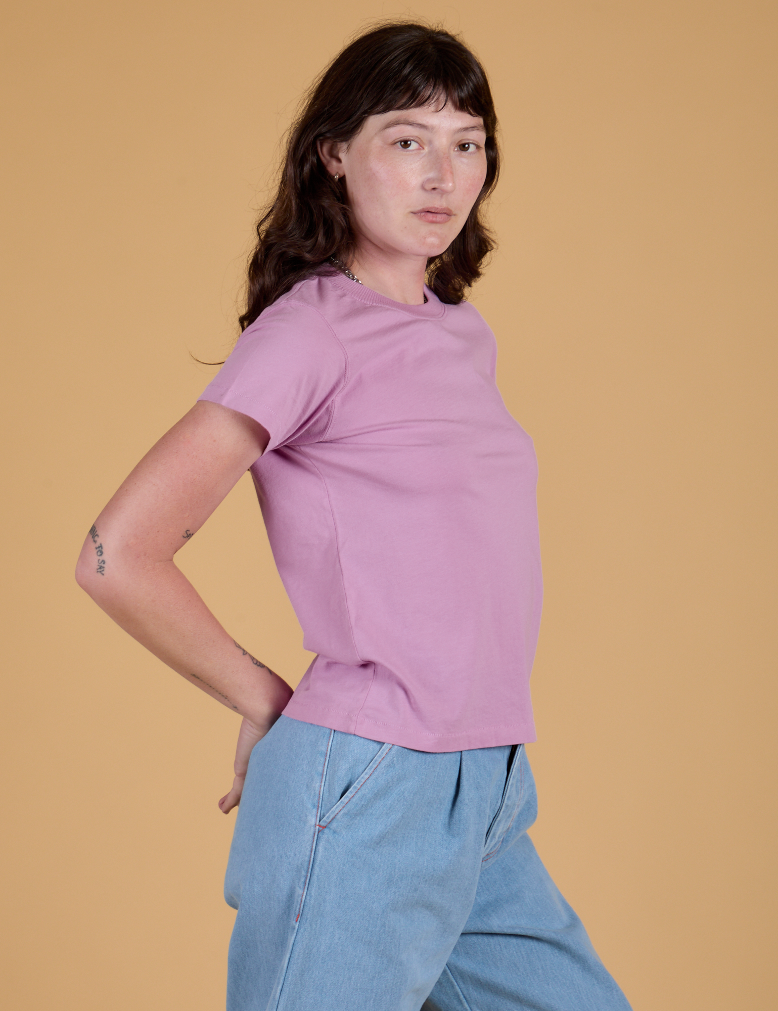 The Organic Vintage Tee - Lilac Purple
