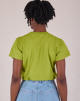 Organic Vintage Tee in Gross Green back view on Cheyann