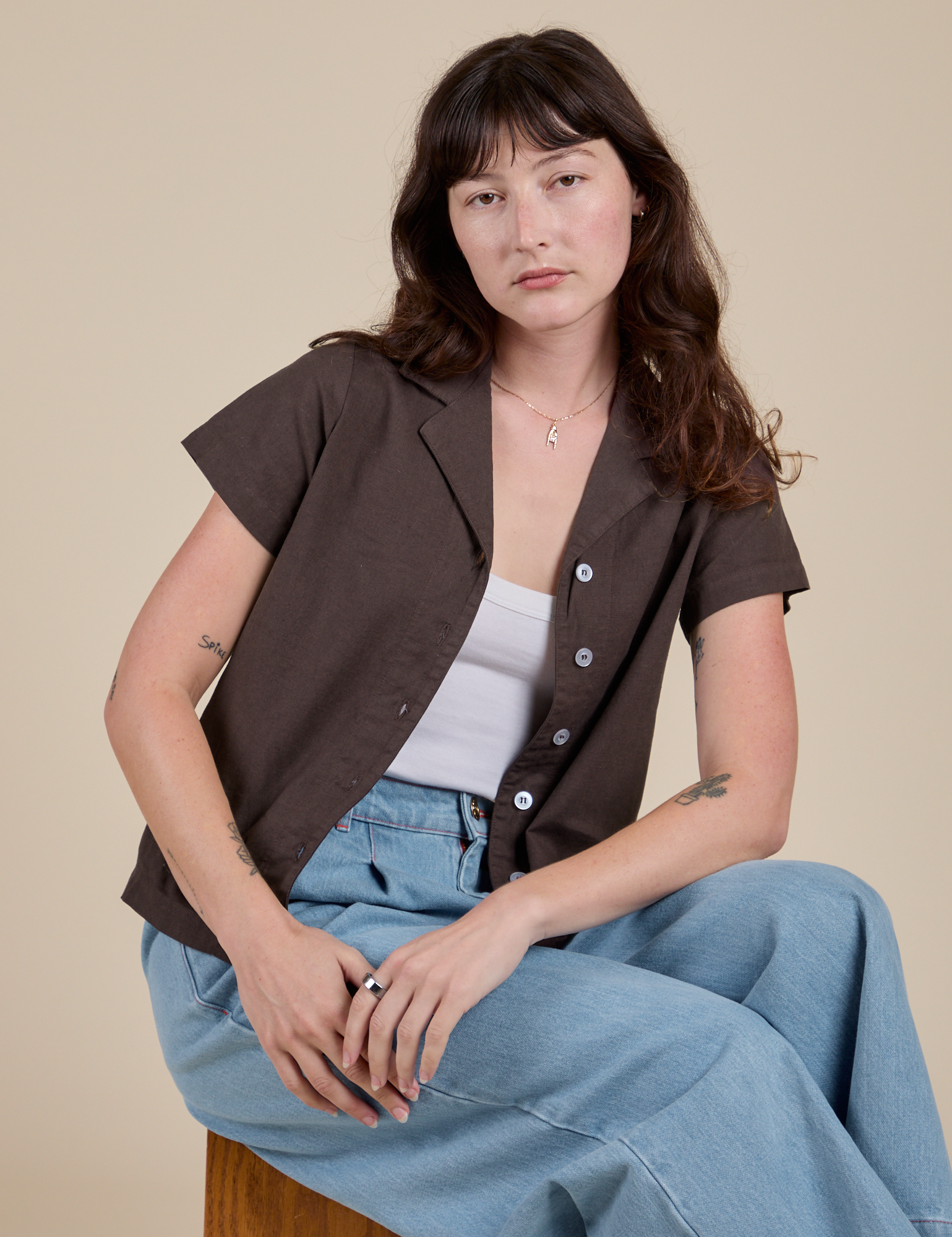 Pantry Button-Up - Espresso Brown