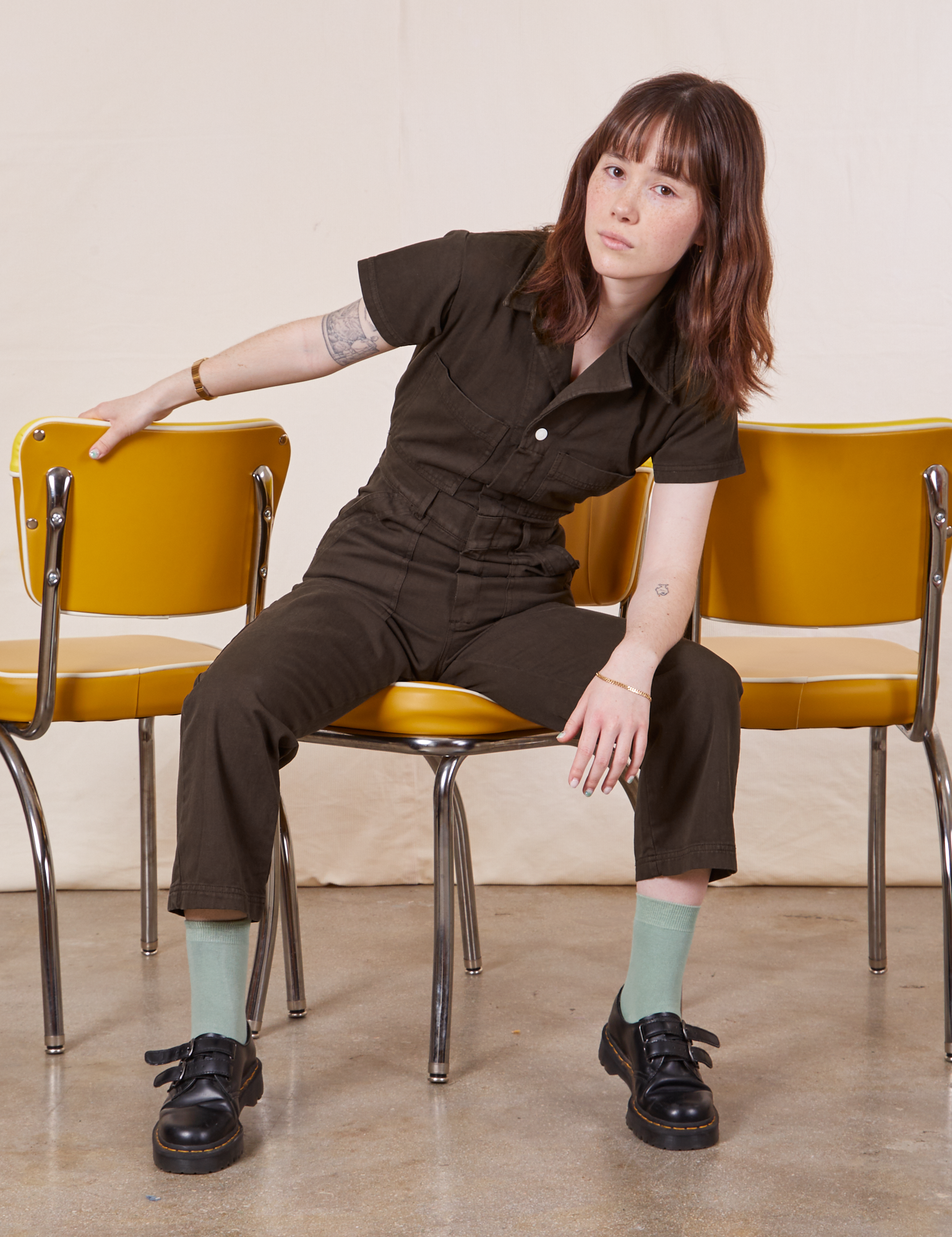 Petite Short Sleeve Jumpsuit - Espresso Brown – BIG BUD PRESS