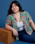 Quilt Print Pantry Button-Up worn by Ashley