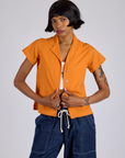 Pantry Button-Up - Creamsicle Orange