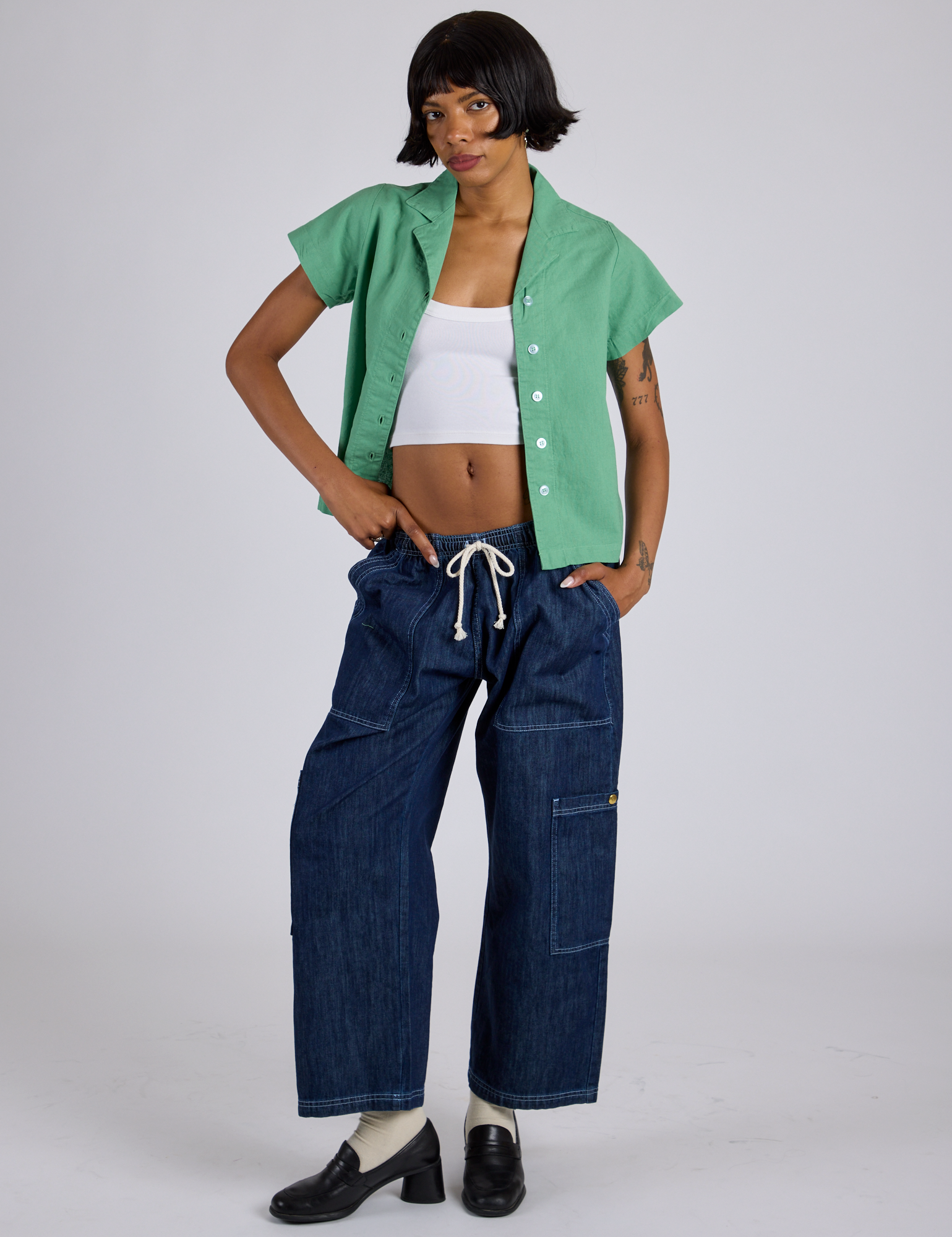 Pantry Button-Up - Seafoam Green