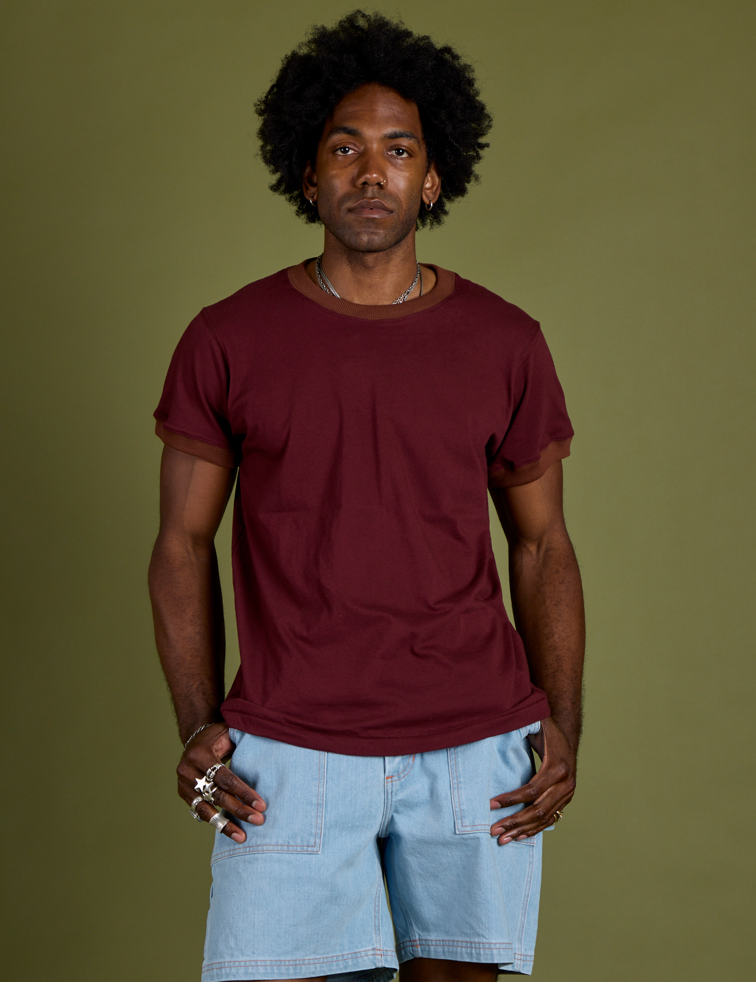 Vintage Ringer Tee - Red Wine