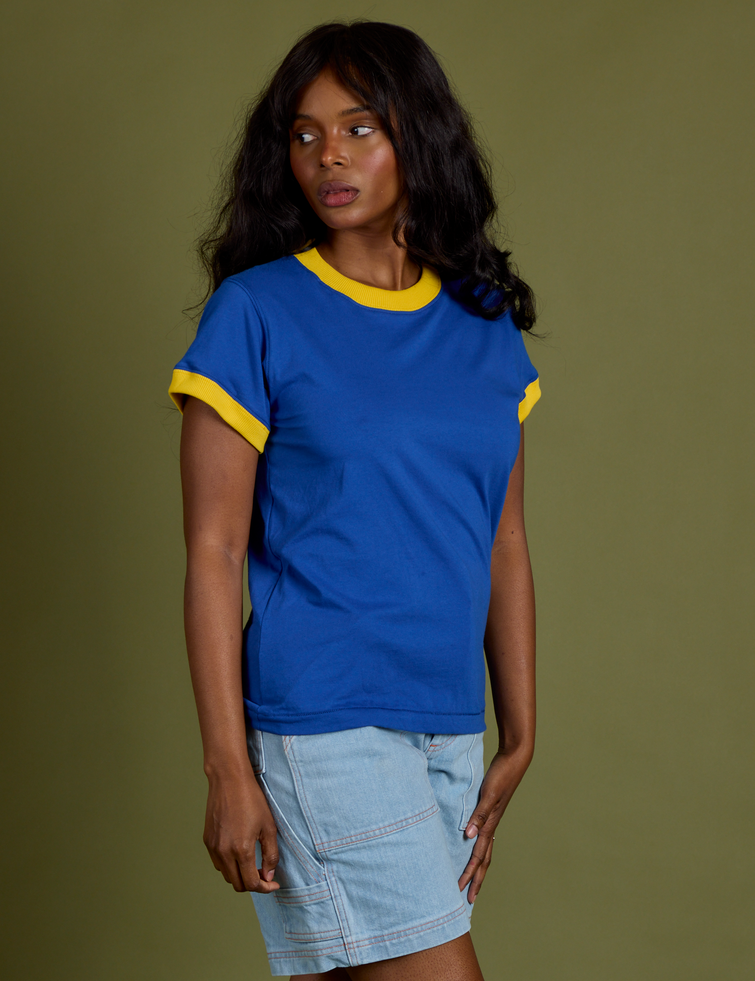 Vintage Ringer Tee - Royal Blue