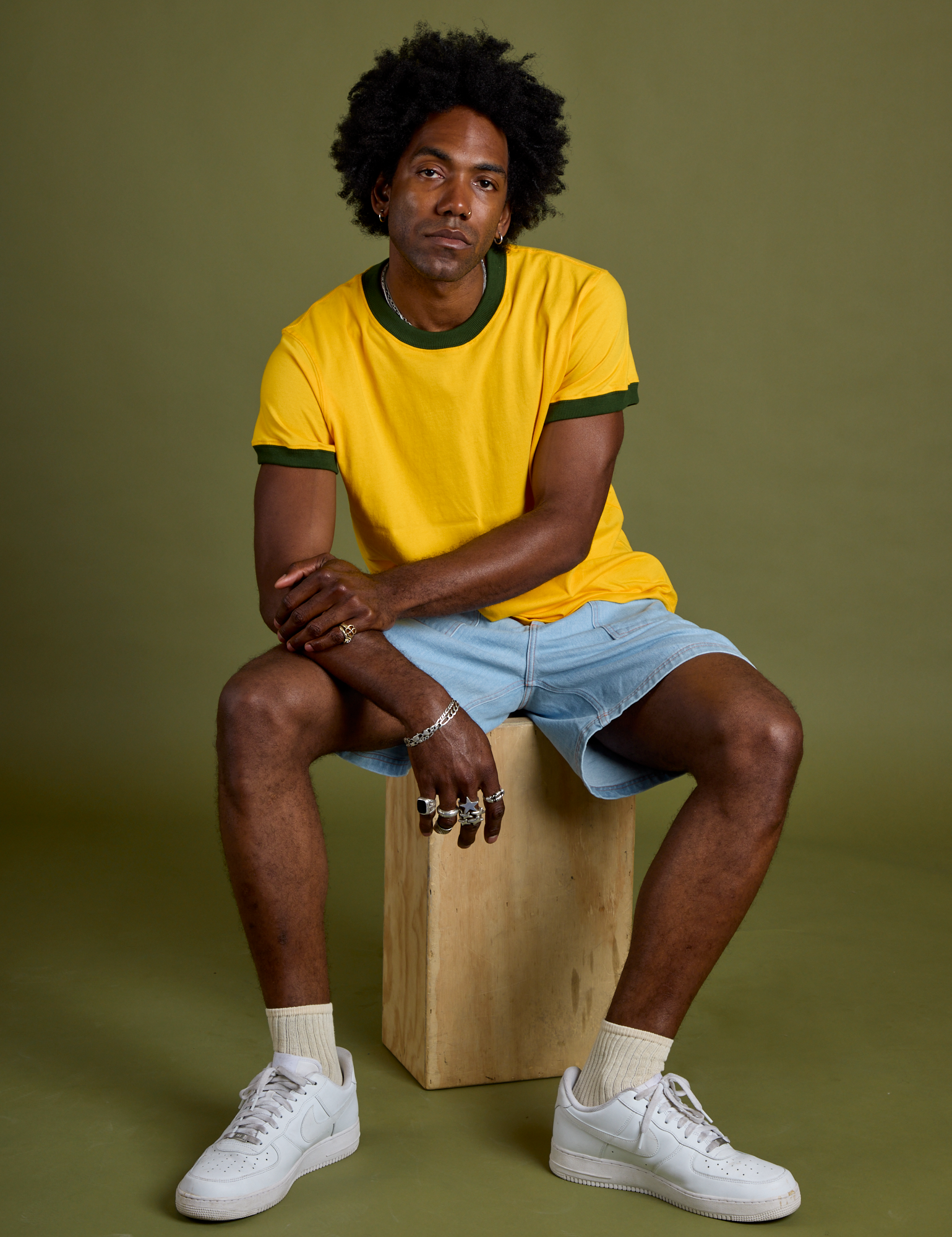 Vintage Ringer Tee - Sunshine Yellow