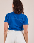 JV Tee in Royal Blue back view on Tiara