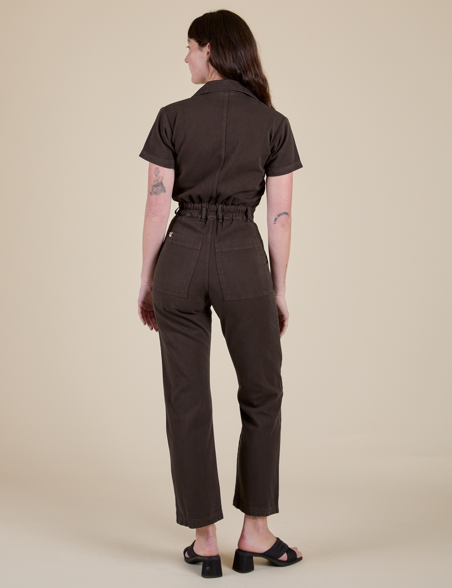 【サイズ7裾上済】sus-sous overall setups ブラウン Short Sleeve Jumpsuit - Espresso Brown – BIG BUD PRESS