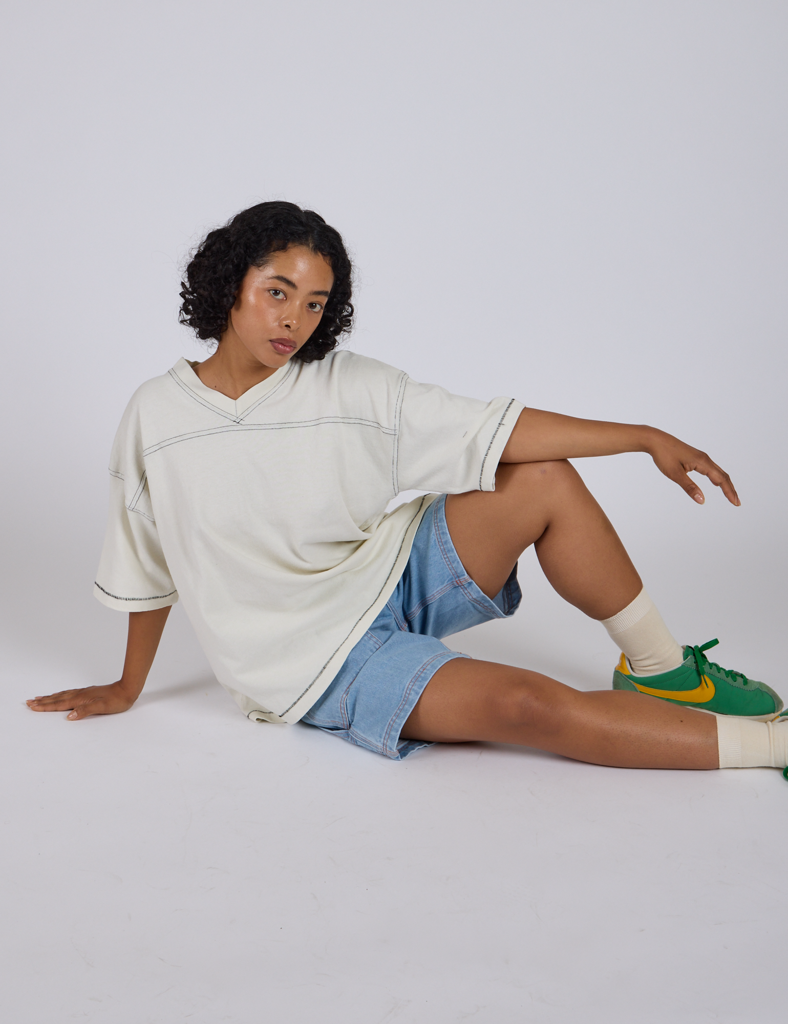Burly Jersey - Vintage Tee White