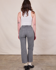 Back view of Work Pants in Washed Grey on Alex