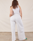 Wide Leg Sweat Pants in Vintage Tee Off-White back view on Ryan