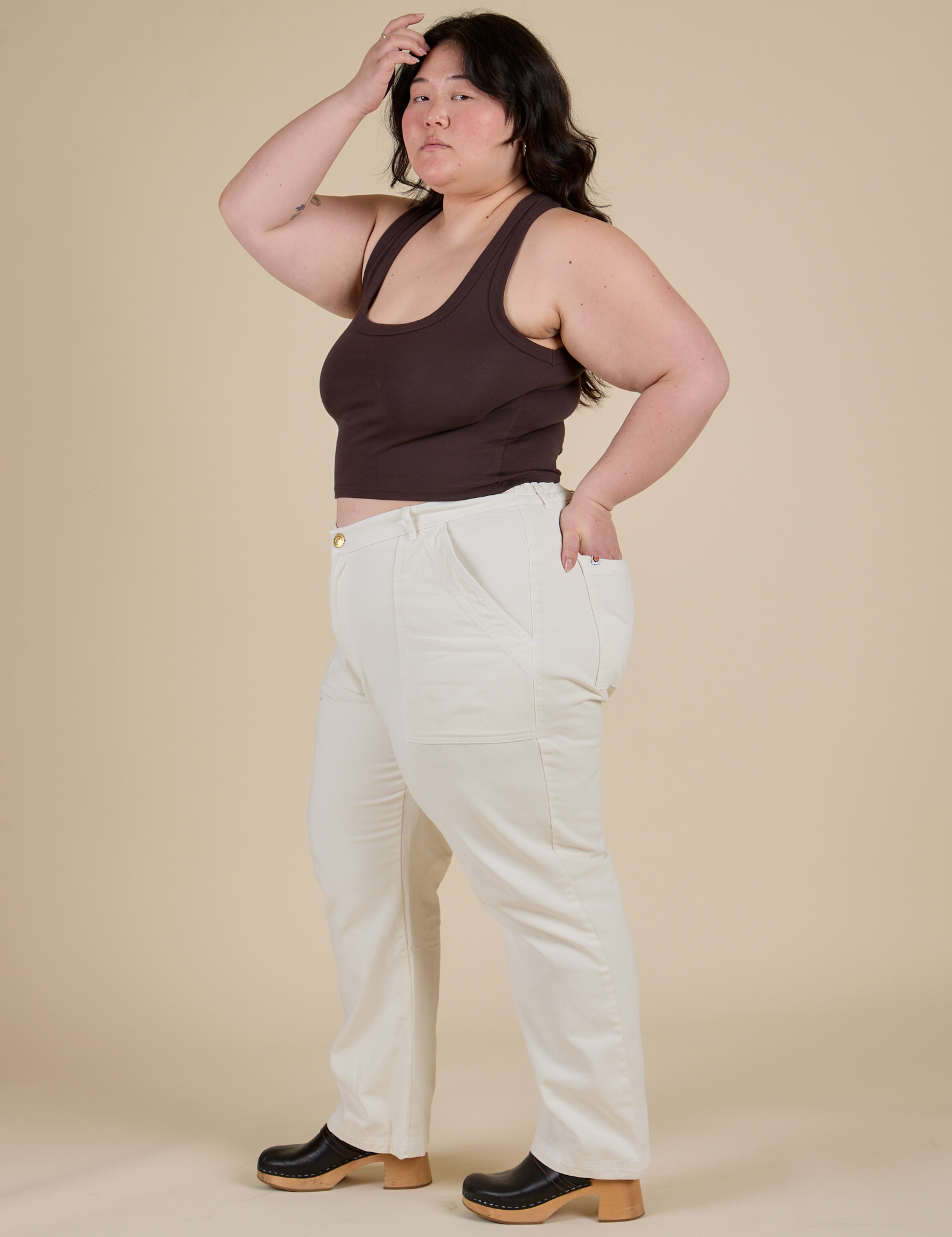 Work Pants - Vintage Tee White