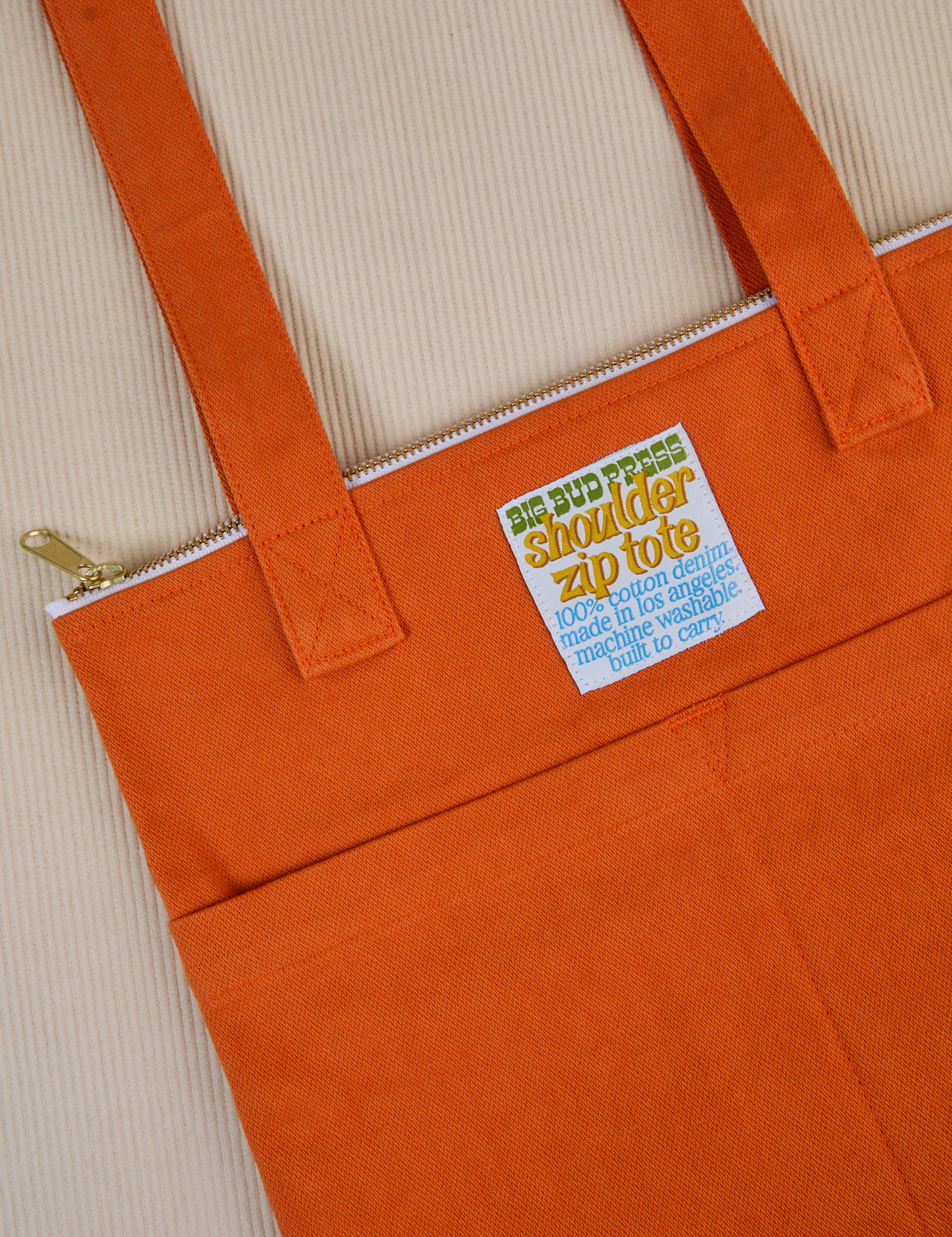 Burnt Orange Over-Shoulder Zip Mini Tote
