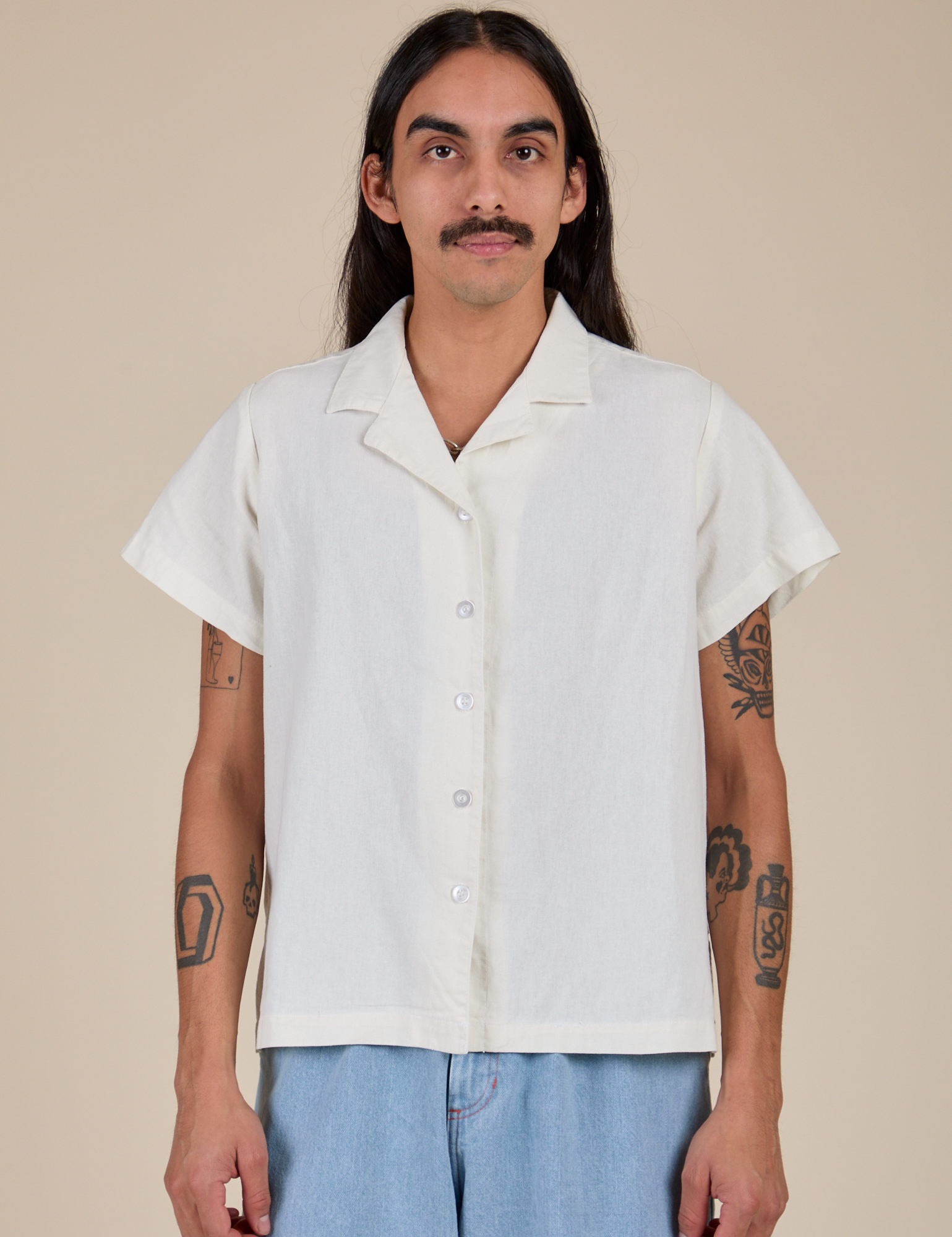 Pantry Button-Up - Vintage Tee White