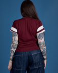 Painted Vintage Tee - Red Wine