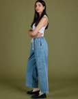 TRY-A-STYLE - Denim Drop Pocket Pants - Light Wash *FINAL SALE*