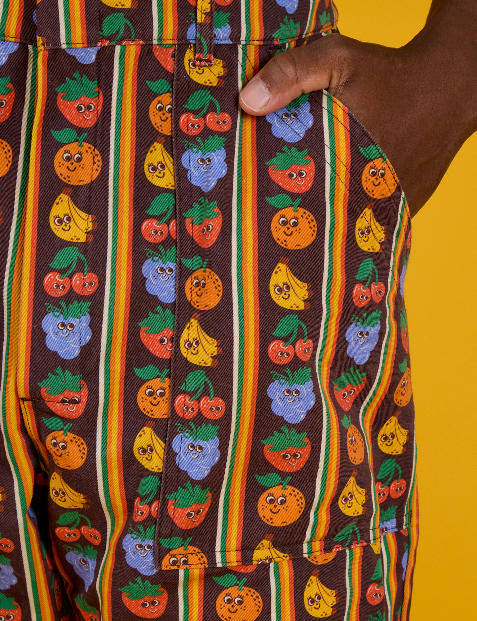 Short Sleeve Jumpsuit - Fruit Fantasy