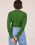 Back view of Honeycomb Thermal in Lawn Green worn by Tiara