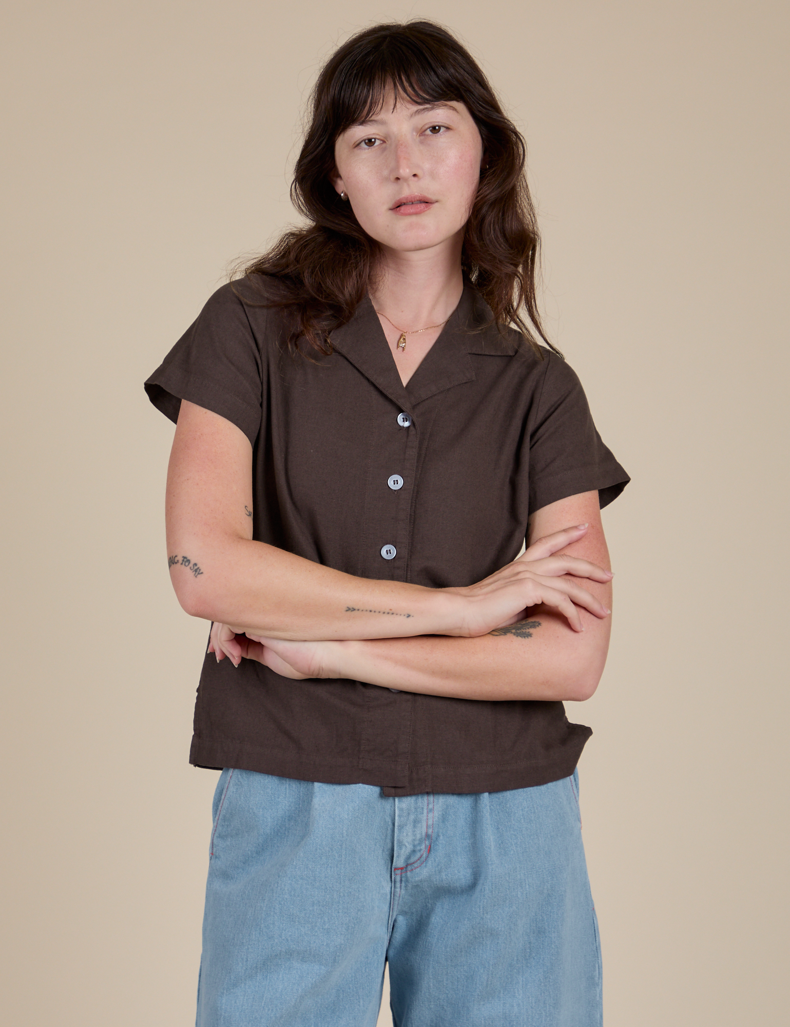 Pantry Button-Up - Espresso Brown