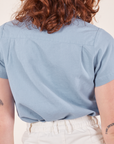 Back view of Pantry Button-Up in Periwinkle on Alex