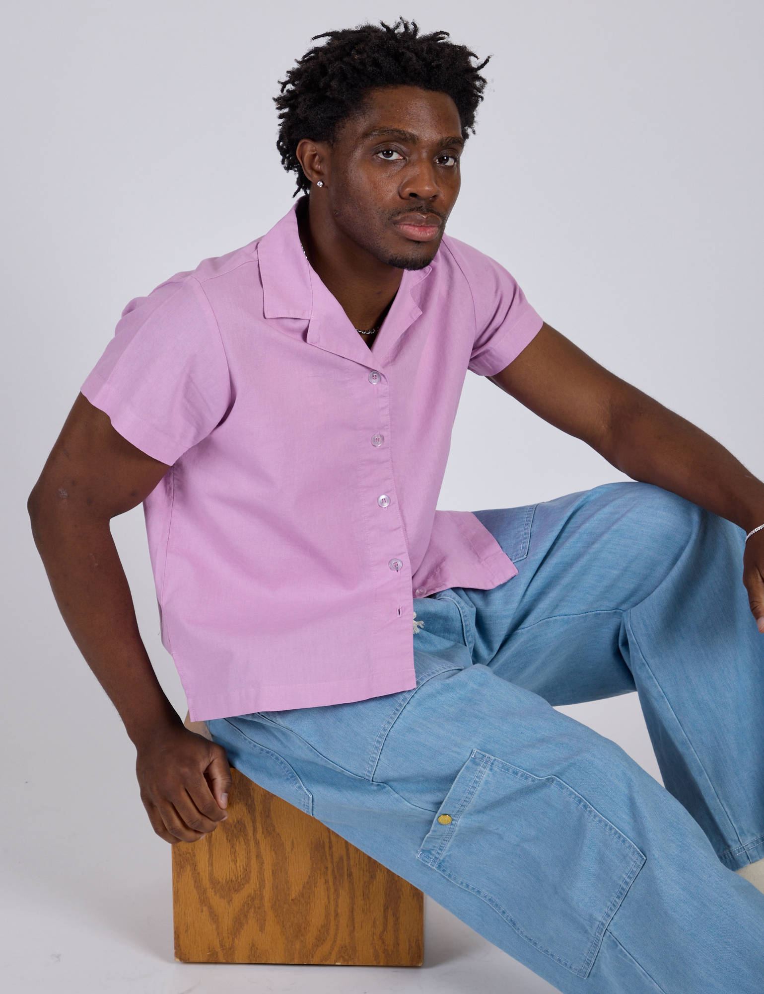 Pantry Button-Up - Lilac Purple