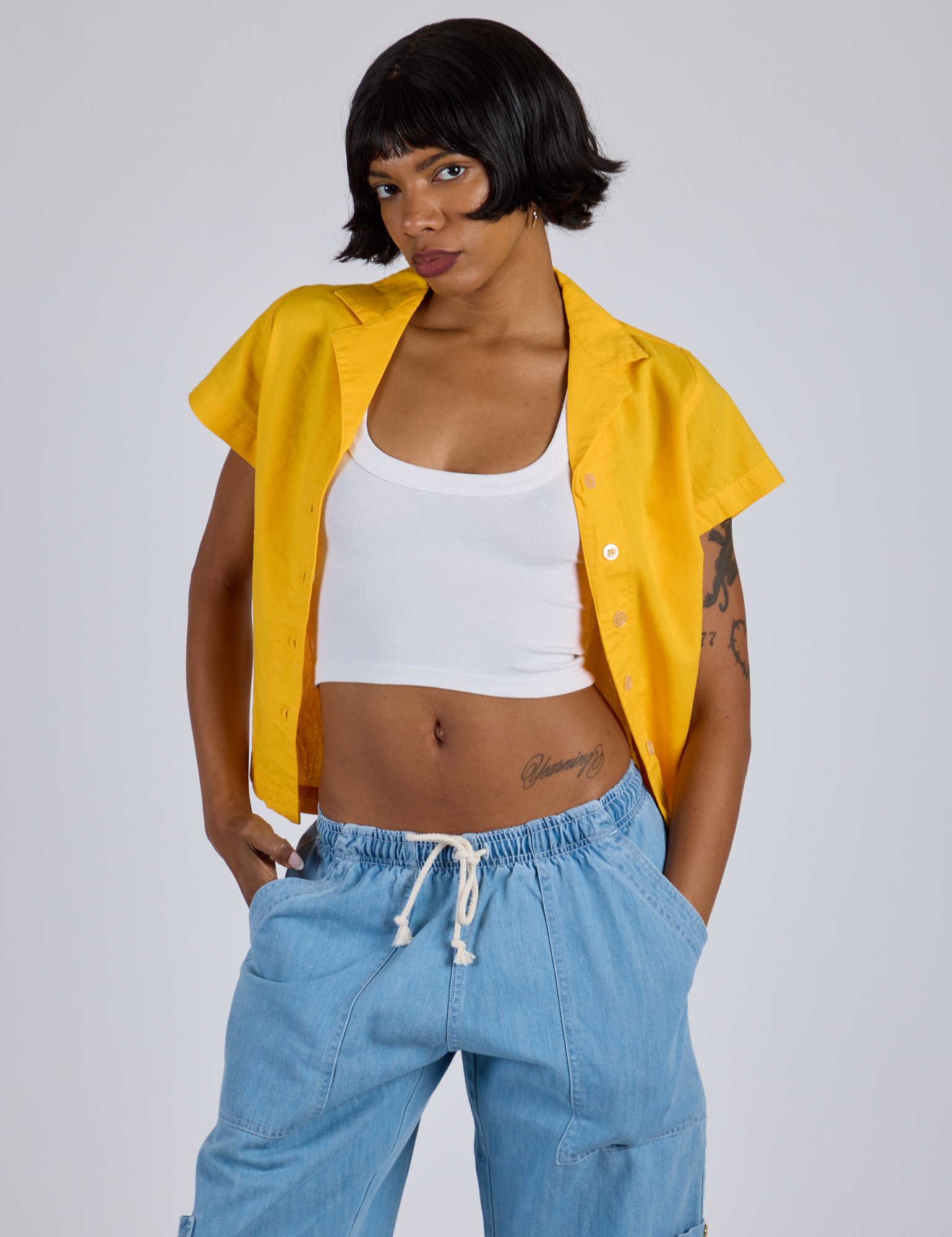 Pantry Button-Up - Sunshine Yellow