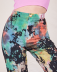 Western Pants in Rainbow Magic Waters front close up on Alex