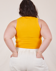 Back view of Tank Top in Sunshine Yellow on Ashley