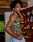 Cropped Tank Top in Kitchen Collection side view on Jerrod
