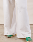 Wide Leg Sweat Pants in Vintage Tee Off-White pant leg close up on Ryan