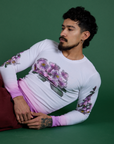 Floral Long Sleeve Baby Tee in Pink worn by Jesse