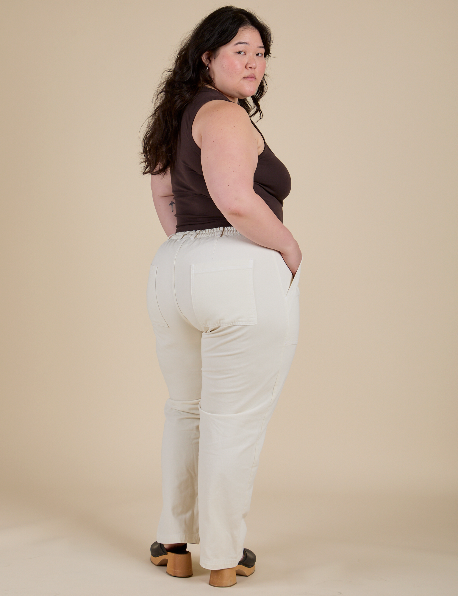 Work Pants - Vintage Tee White