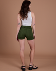 Back view of Classic Work Shorts in Evergreen on Alex