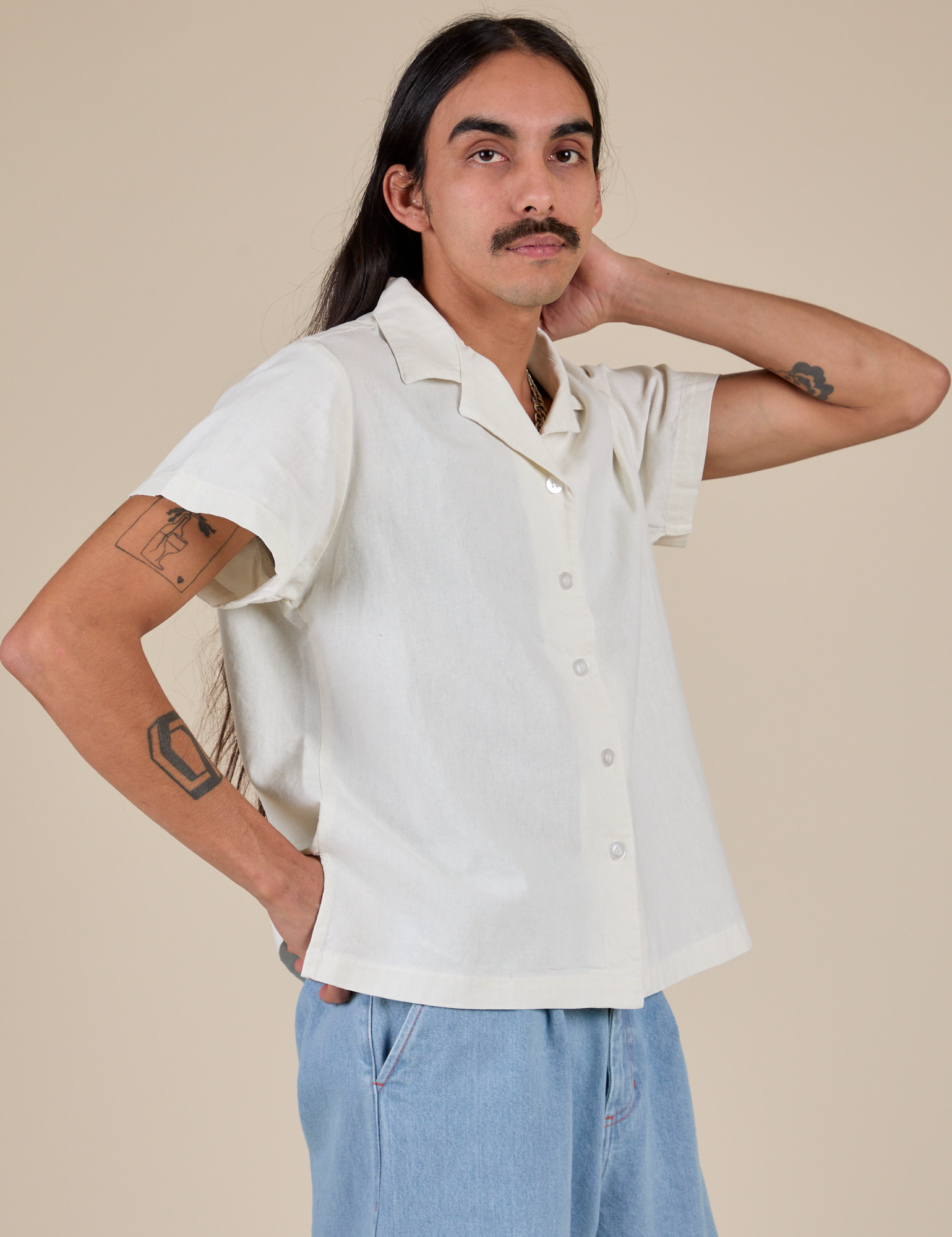Pantry Button-Up - Vintage Tee White