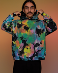 Oversized Hoodie in Rainbow Magic Waters worn by Anthony