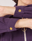Ricky Jacket in Nebula Purple sleeve cuff close up