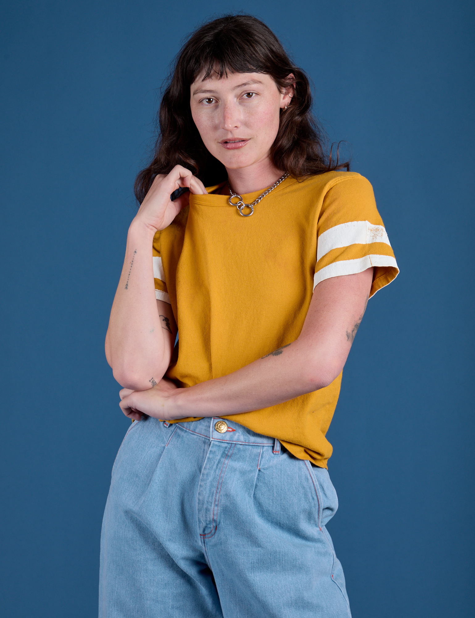Painted Burly Tee - Mustard Yellow