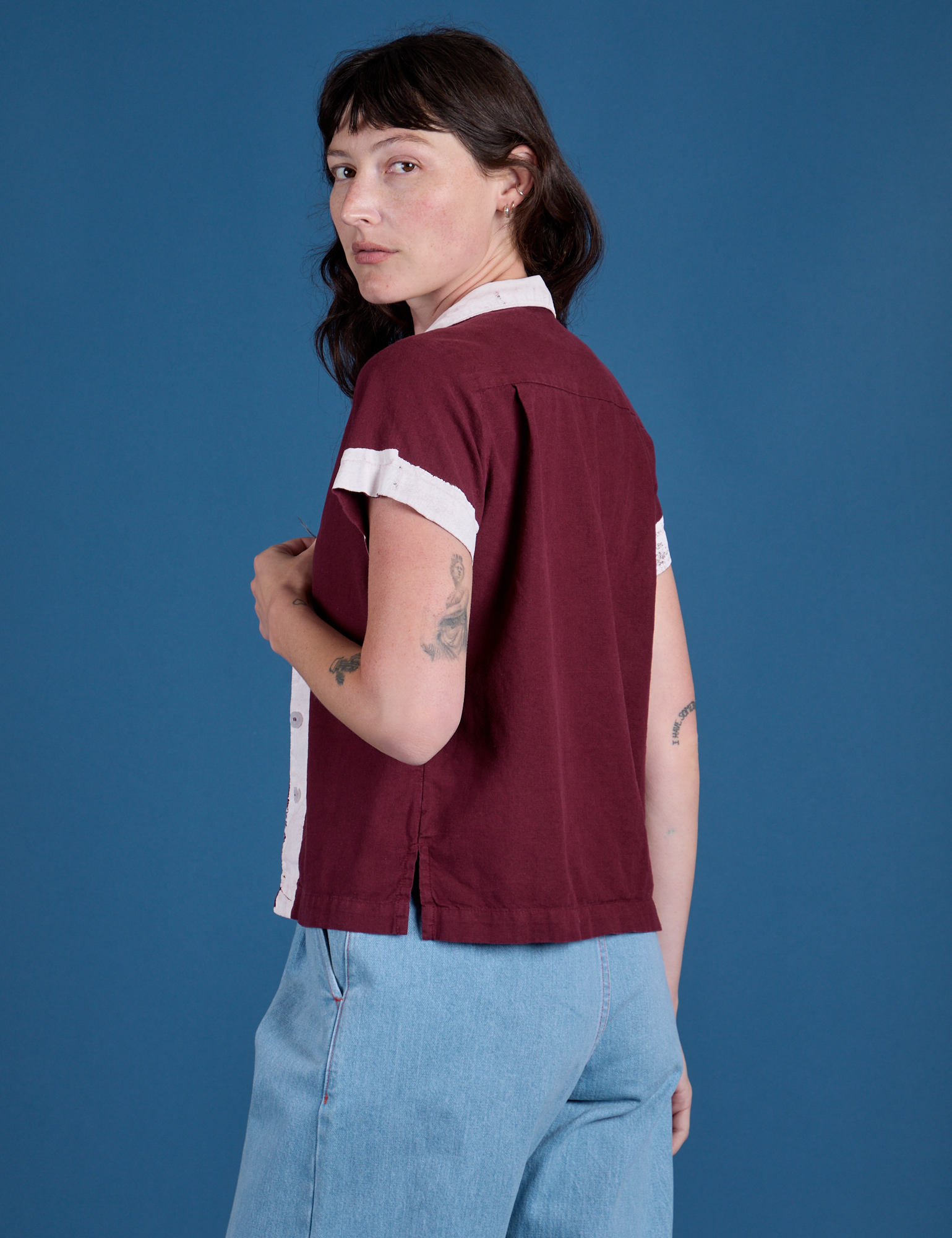 Painted Pantry Button-Up - Red Wine